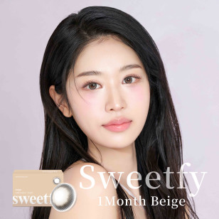 LensVery 1Month – Sweetfy Beige 月拋 2片裝